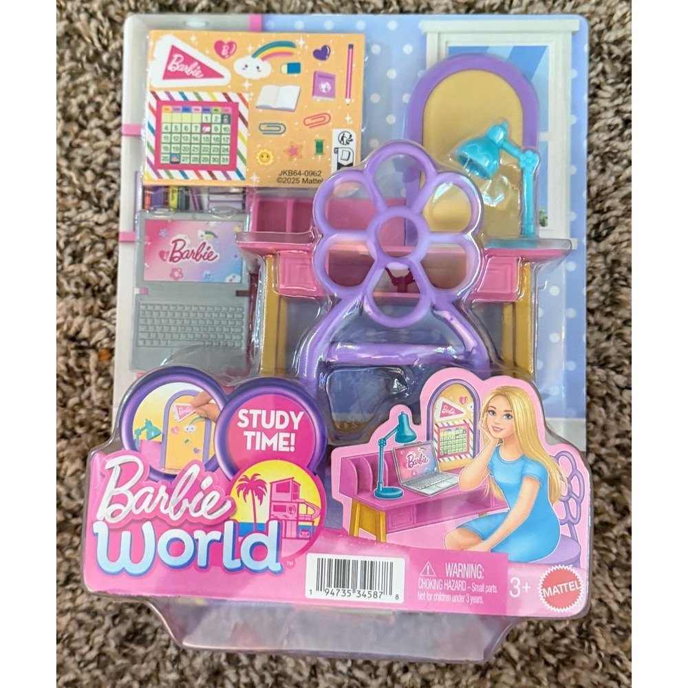 Mattel-Barbie World Study Time Playset (NWT)